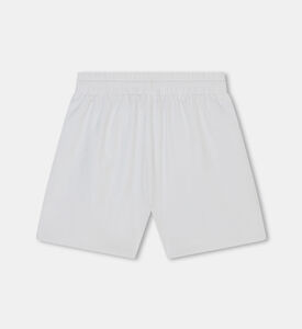 Cotton Poplin Jumbled Logo Shorts