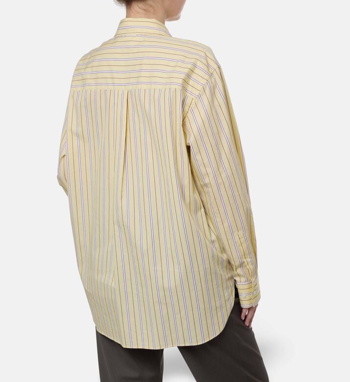 Samsoe Striped Oversized Shirt, Model View
