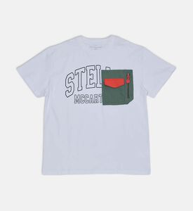 تيشيرت قصير الأكمام بجيوب بغطاء قلاب