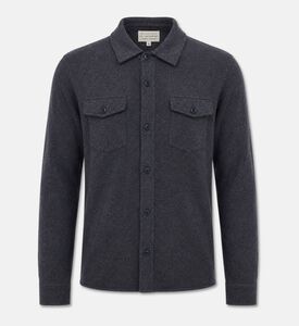 Galeries Lafayette Button-down Cashmere Overshirt, Anthracite, L, Packshot View