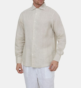 قميص ماريو كتان بصف أزرار