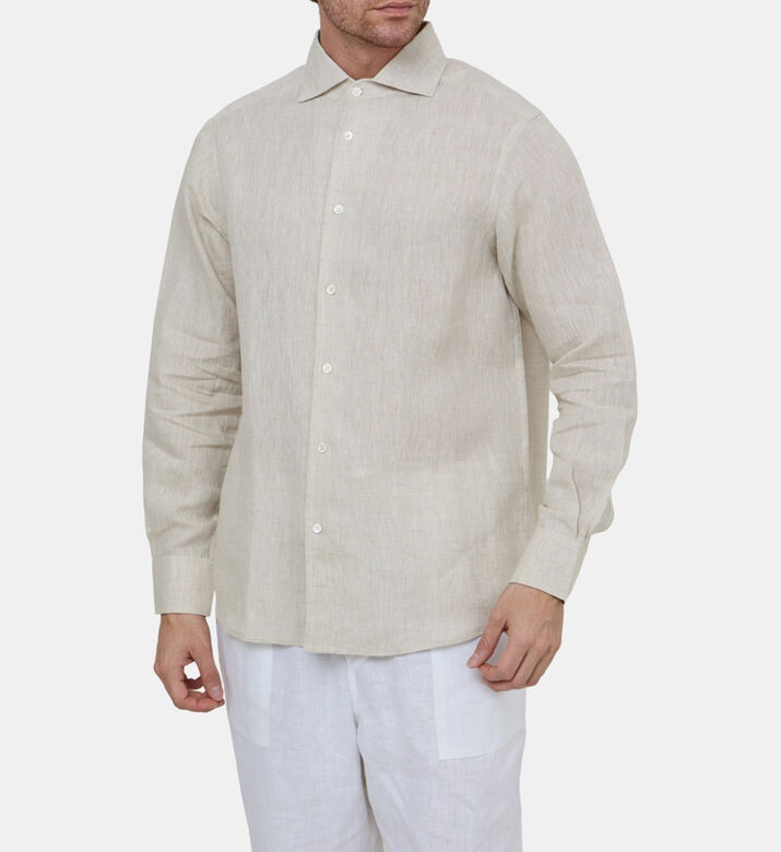 قميص ماريو كتان بصف أزرار