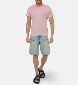 Galeries Lafayette Shishron Organic Cotton T-shirt, Light-pink, M, Model View