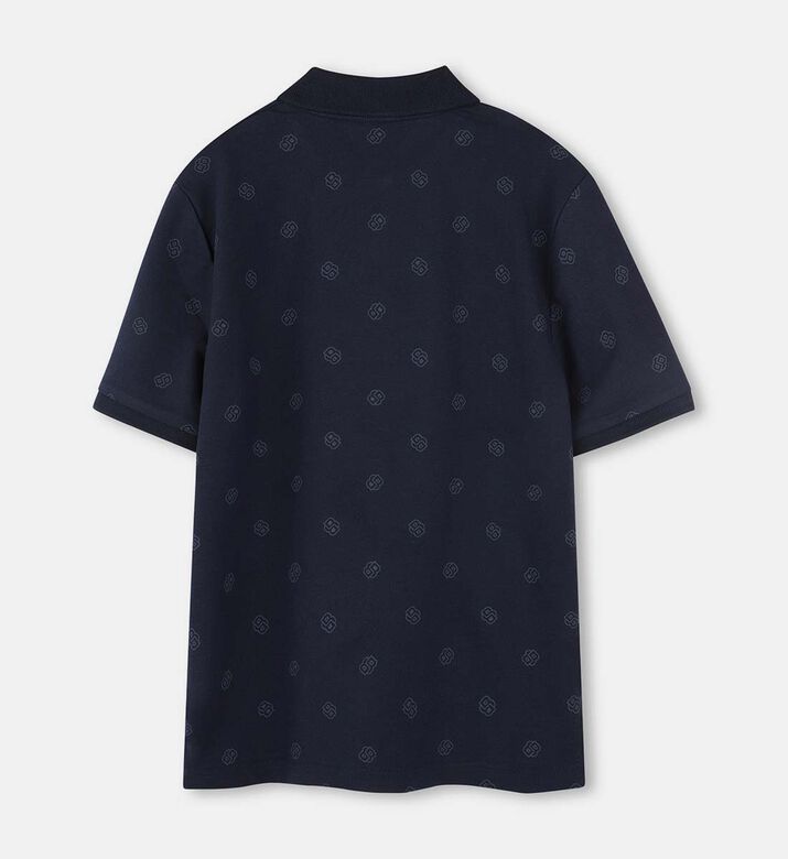 Embroidered Logo-print Short-sleeve Polo Shirt