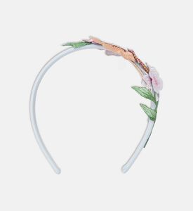 عصابة رأس مطرزة بأزهار