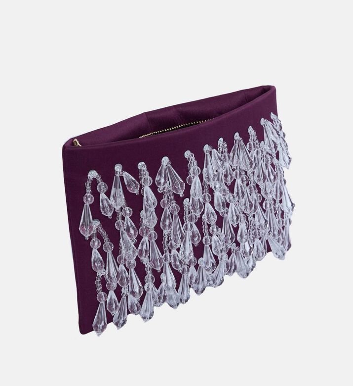 Iris Hand-embroidery Beadwork Clutch
