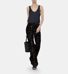 Zadig et Voltaire Glitter-print Flared Pants, Model View