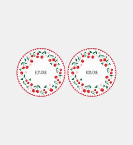 Cherries 2-piece Side Plate Set