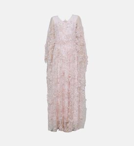 فستان مزين بزخارف زهرية