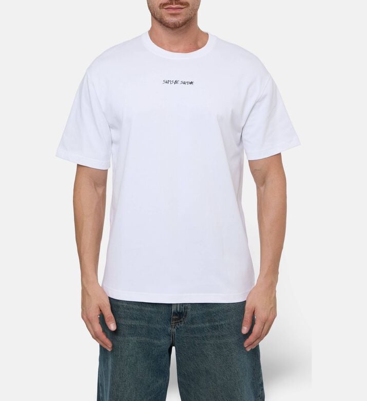 Samsoe Sadinner Logo-print Short-sleeve T-shirt, Model View