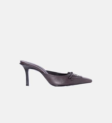 Leather Stiletto Pointed-toe Mules