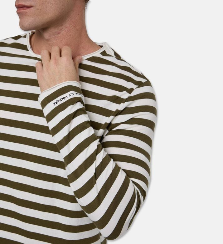 Zadig et Voltaire Timo Striped Long-sleeve T-shirt, Model View