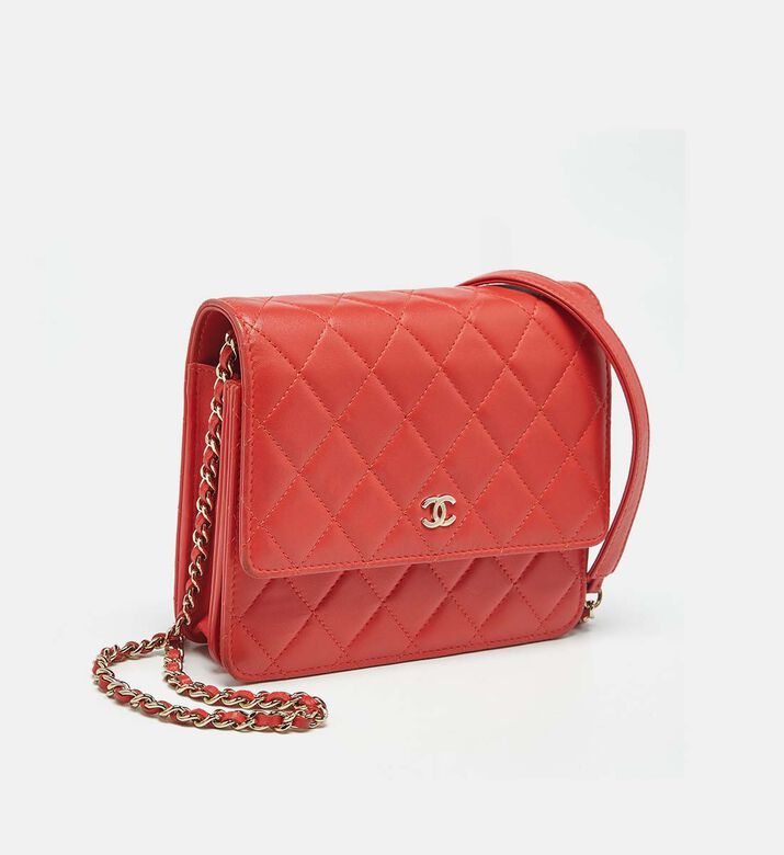 Chanel Chanel Quilted Leather Classic Wallet On Chain Preowned, Packshot View