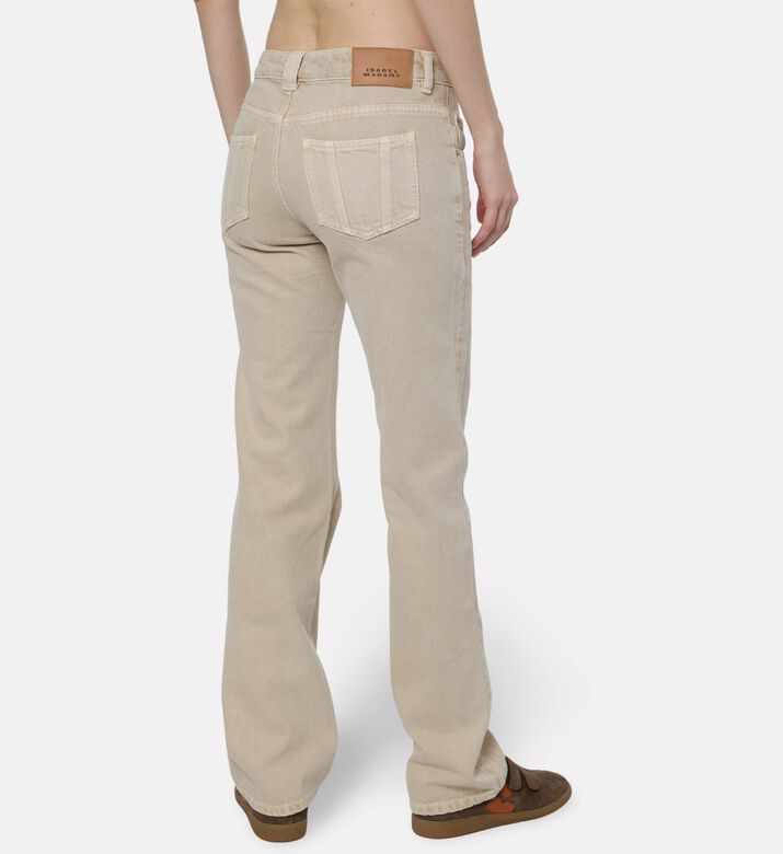 Isabel Marant Vintage Tint Flare-leg Jeans, Taupe, 42, Model View