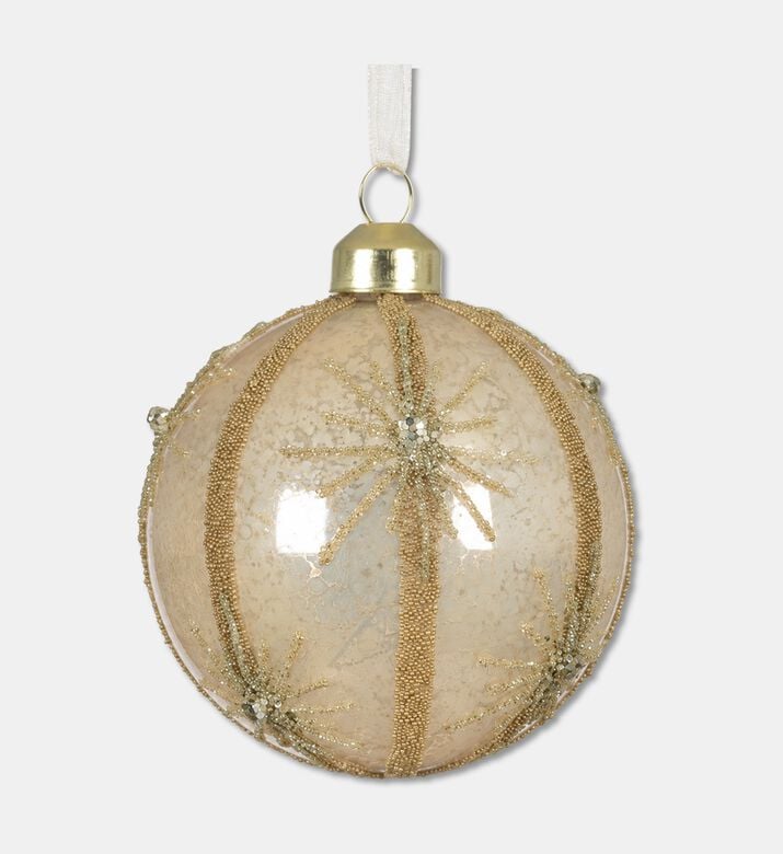 Kaemingk Bauble Glass Star Design, Gold, Packshot View