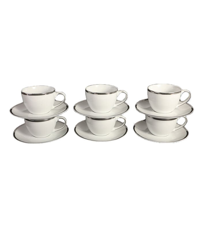 Silver-rimmed Cups 6-piece Set Silver-rimmed Cups 6-piece Set