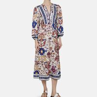 Valley All-over Print Midi Dress