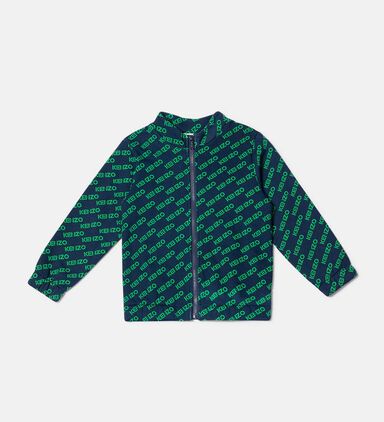 Fleece All-over Logo-print Track Cardigan