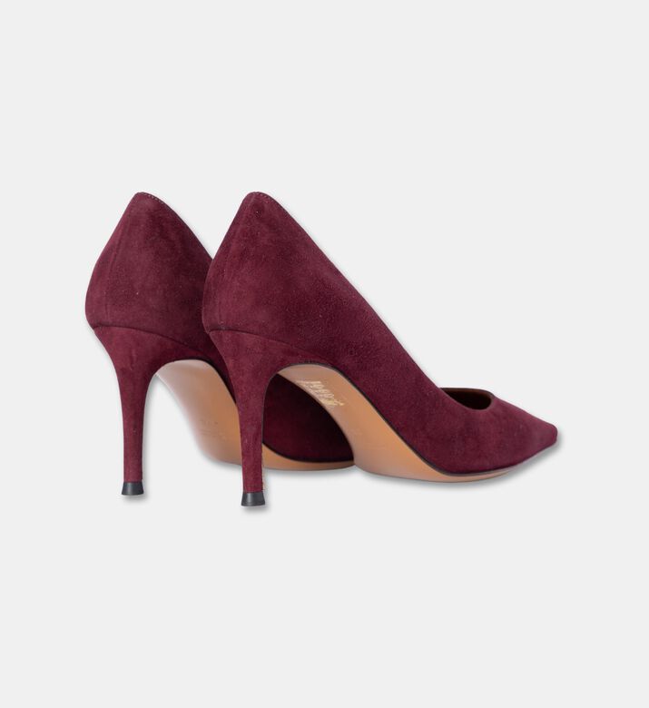 Roberto Festa Tirsasm Suede Pointed-toe Pumps, Burgundy, Eu-36, Packshot View
