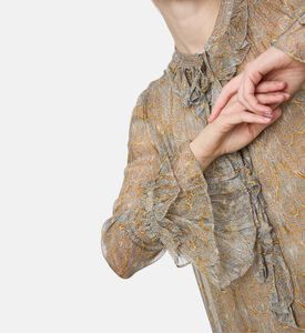 Zadig et Voltaire All-over Print Ruffle-detail Dress, Model View