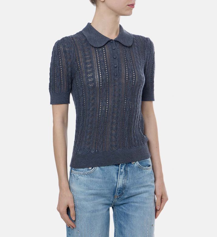 Knitted Short-sleeve Pullover