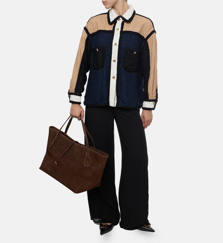 Edward Achour Paris Long-sleeve Button-up Jacket, Model View