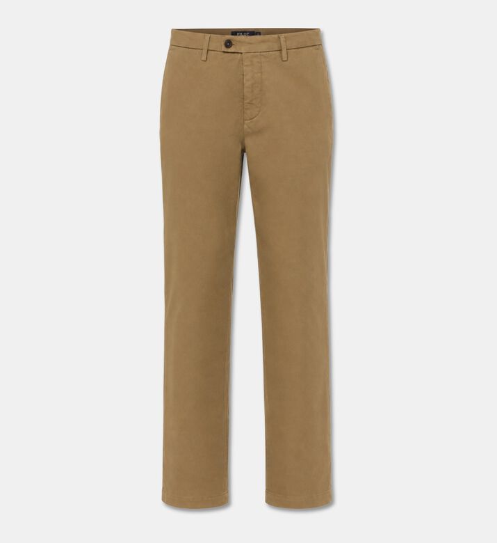 Corneliani Garment-dyed Straight-leg Pants, Beige, 54, Packshot View