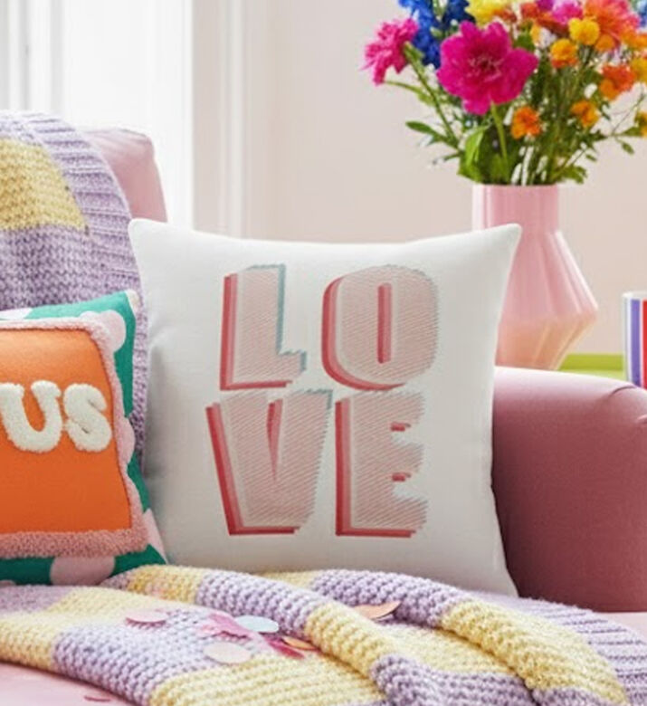 Kersten Bisous Rectangular Cushion, Packshot View Kersten Bisous Rectangular Cushion, Packshot View