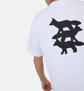 Maison Kitsune Cotton Oversized Fox-print T-shirt, Model View