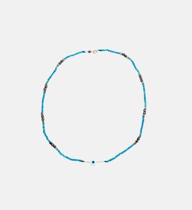 Druzzy Turquoise Evil-eye Charm Necklace Druzzy Turquoise Evil-eye Charm Necklace