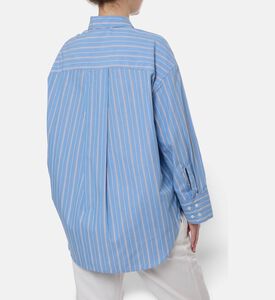 Samsoe Marika Stripe Organic Cotton Shirt, Model View