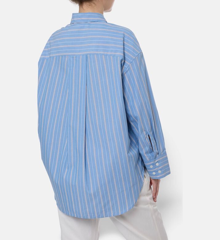 Samsoe Marika Stripe Organic Cotton Shirt, Model View