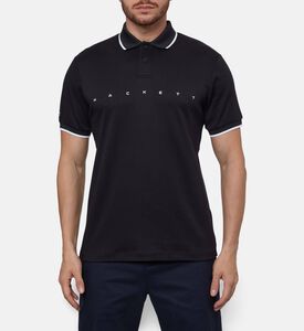 Hackett London Button Placket Regular-fit Polo, Black, Xl, Model View