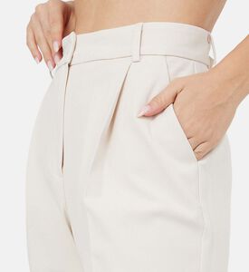 بنطلون مطوي عالي الخصر