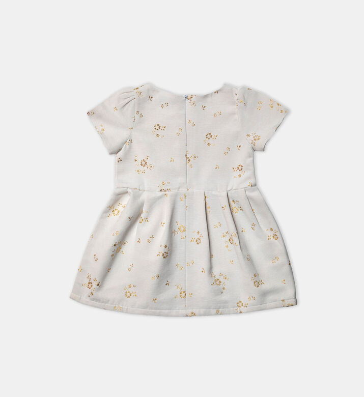 Metallic Flower-print Dress