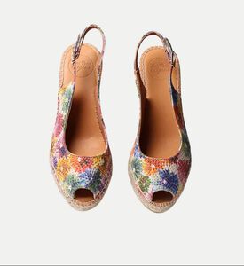 Toni Pons Carol Origens Patterned Suede Open-toe Wedge Espadrille, Packshot View