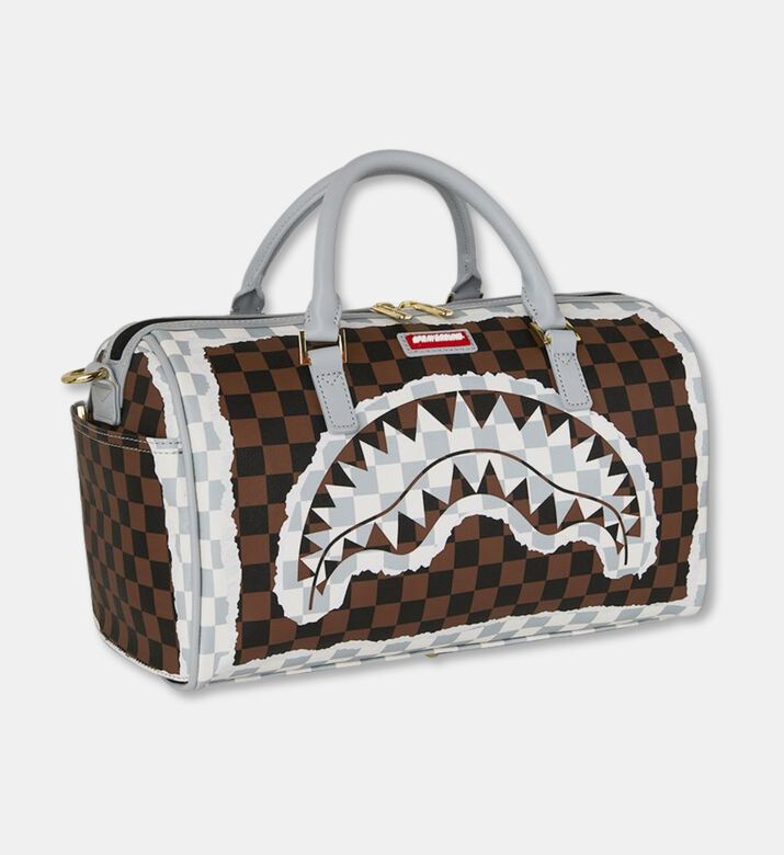 Sprayground Tear Check Pattern Mini Duffle Bag, Packshot View
