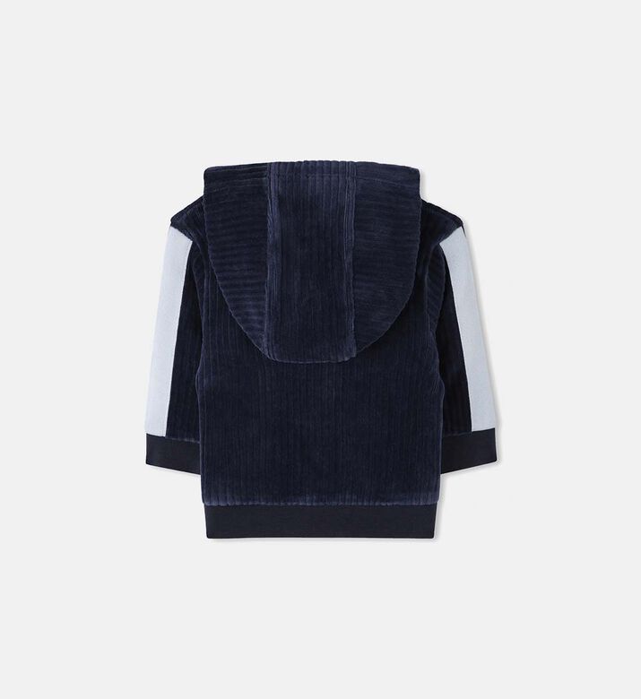 Velvet Hooded Cardigan Set