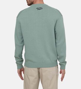 كنزة محبوكة بتقنية إنتارسيا بتصميم ثعلب مرتد ملابس