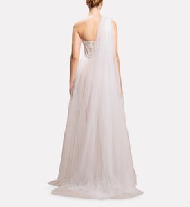 Michael Cinco Asymmetric Long Dress, Model View