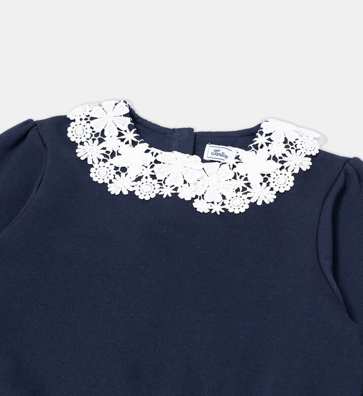 Lace Collar Sweatshirt