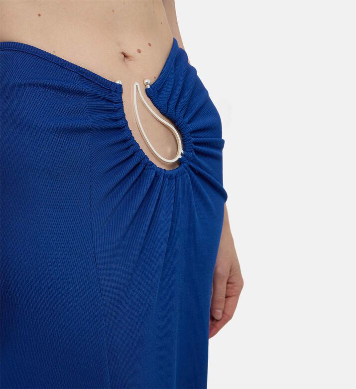 تنورة واسعة بتفاصيل بيزلي معدنية