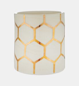 Nour Bougie Abelha Honey Comb Scented Candle, White, 12-cm, Packshot View