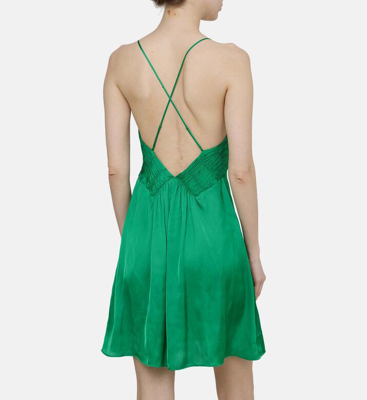 فستان رايونا قصير ساتان