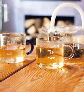 طقم أكواب شاي بوروسيليكات 4 قطع