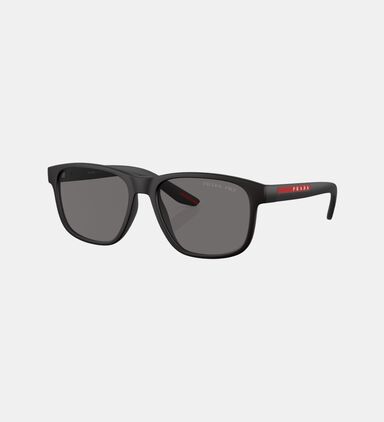 Rectangular Frame Stripe Design Sunglasses 56