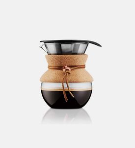 صانعة قهوة يدوية بقاعدة فلين