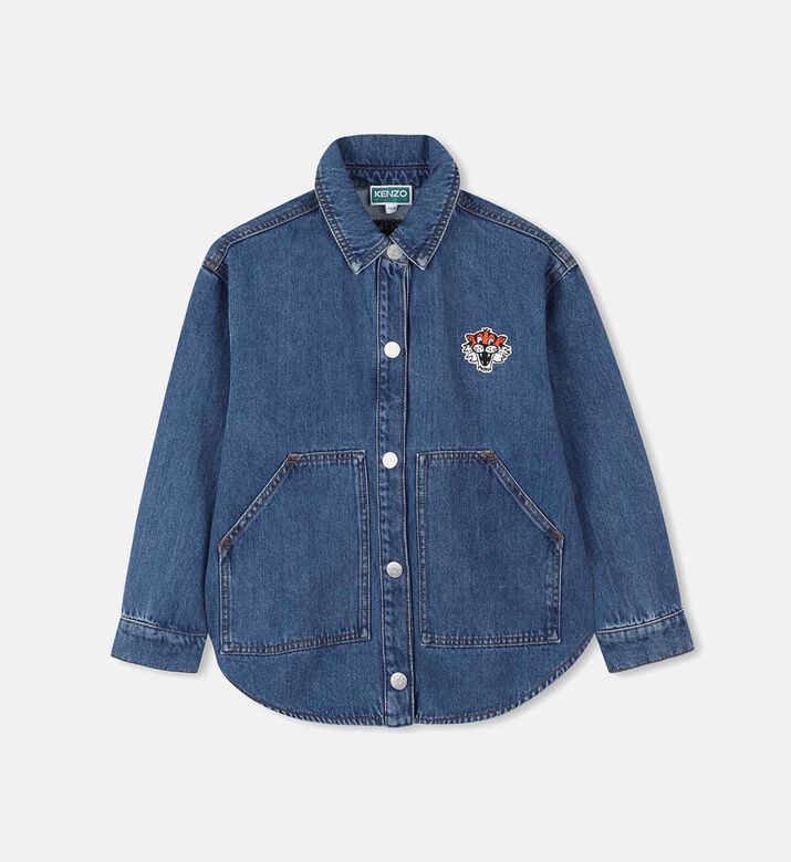 Cotton Denim Logo-embroidery Shirt