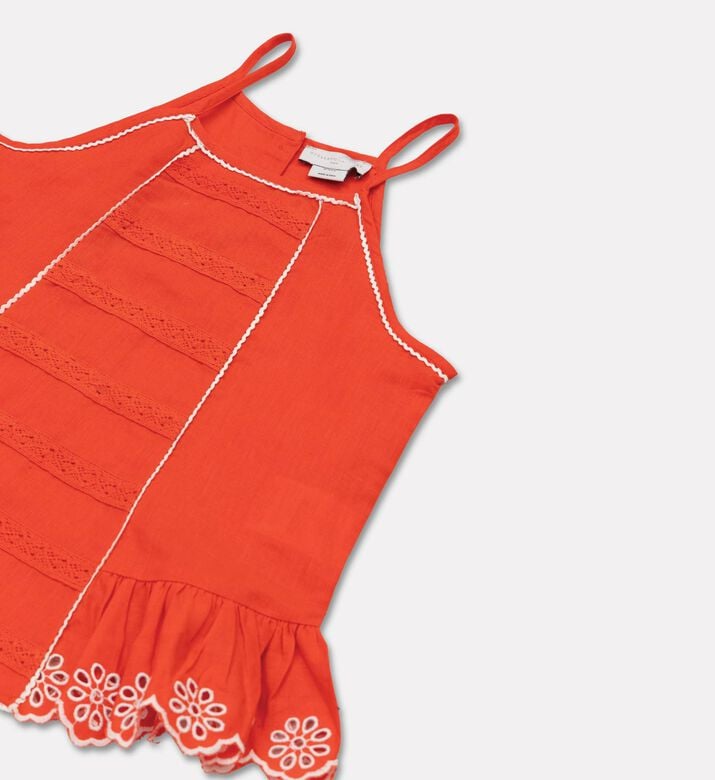 Stella McCartney Lace Embroidered Ruffle Top, Packshot View