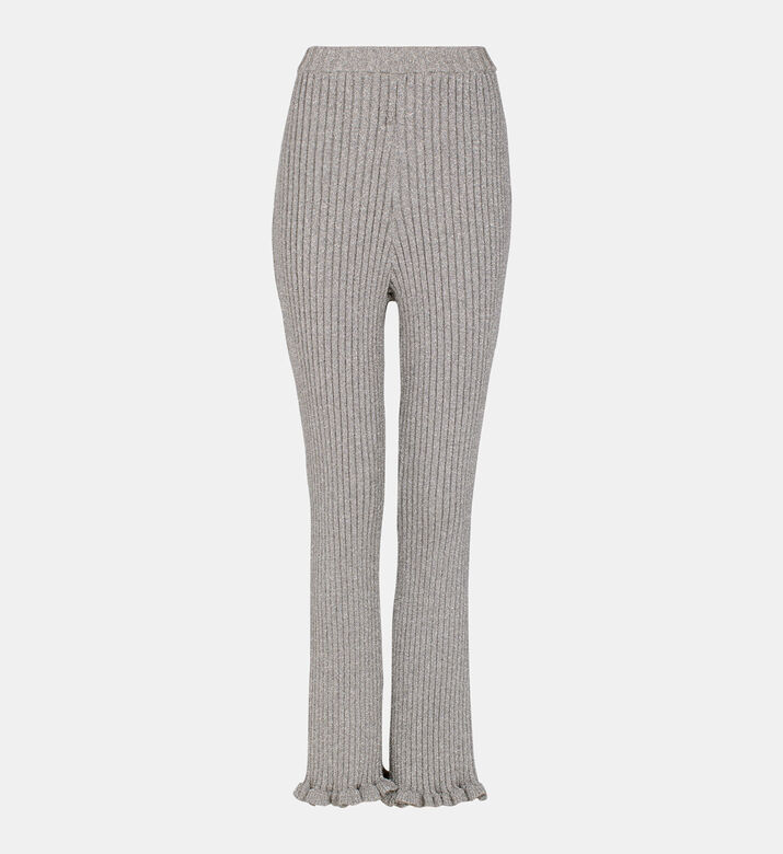 Lurex Cote Ribbed Flared Pants